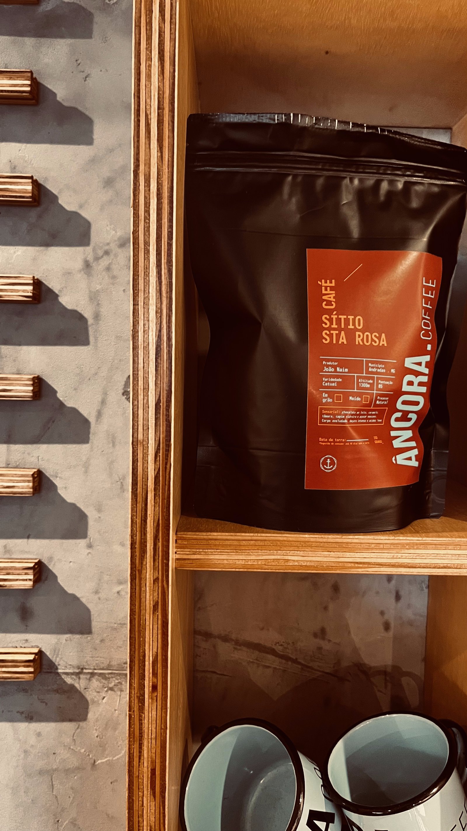 Pacote de café João Naim, Sítio Sta Rosa, Andradas-MG, 250g